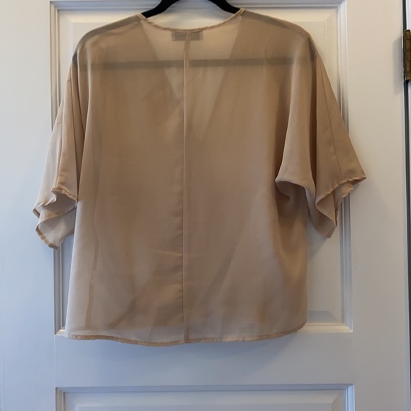 Tan polyester sheer blouse - Picture 3 of 3